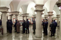 U.S. Capitol Police line up for anthrax testing after 9/11.