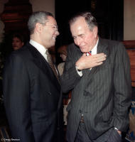 President Bush and General Colin Powell in Washington.