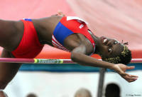 Cuban high jump silver medalist at the Caribbean Games in Maracaibo.
