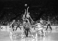 Portland Trail Blazers vs Dallas Mavericks at the Memorial Coliseum in 1980.